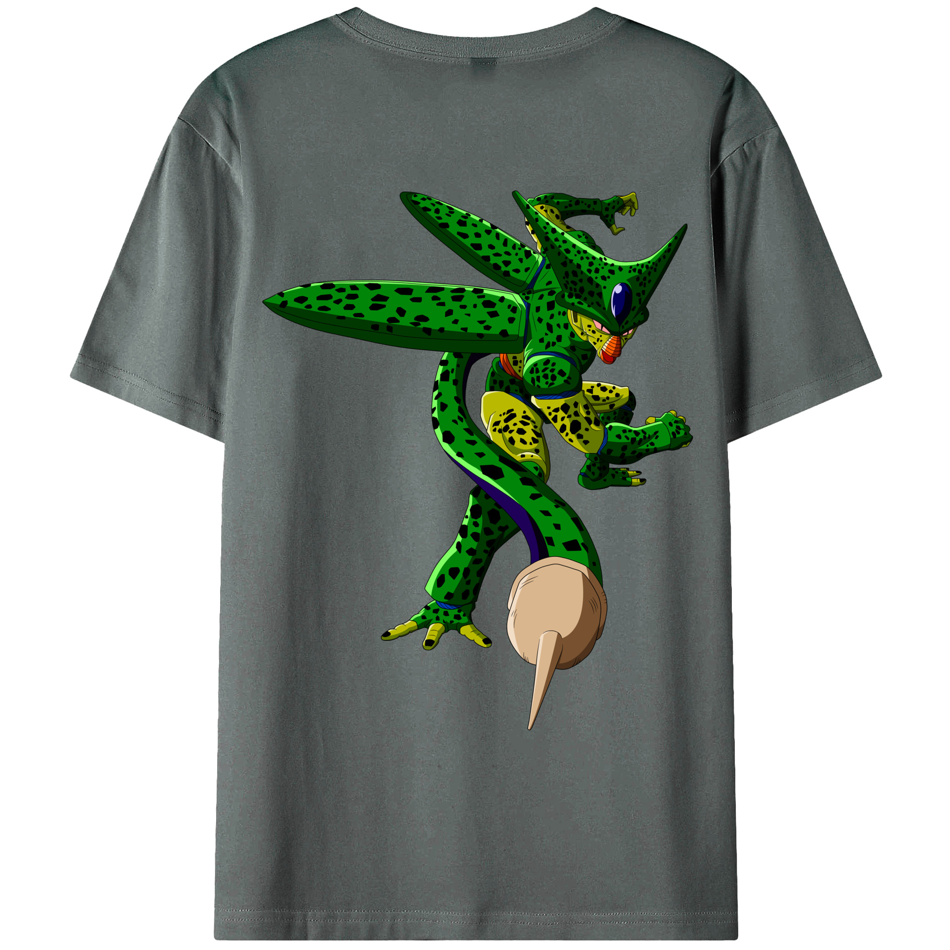 （画像用） ドラゴンボール セル DRAGON BALL Cell 綿100％ メンズ半袖Tシャツ（バックプリント） 通気性